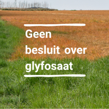 Geen besluit over glyfosaat